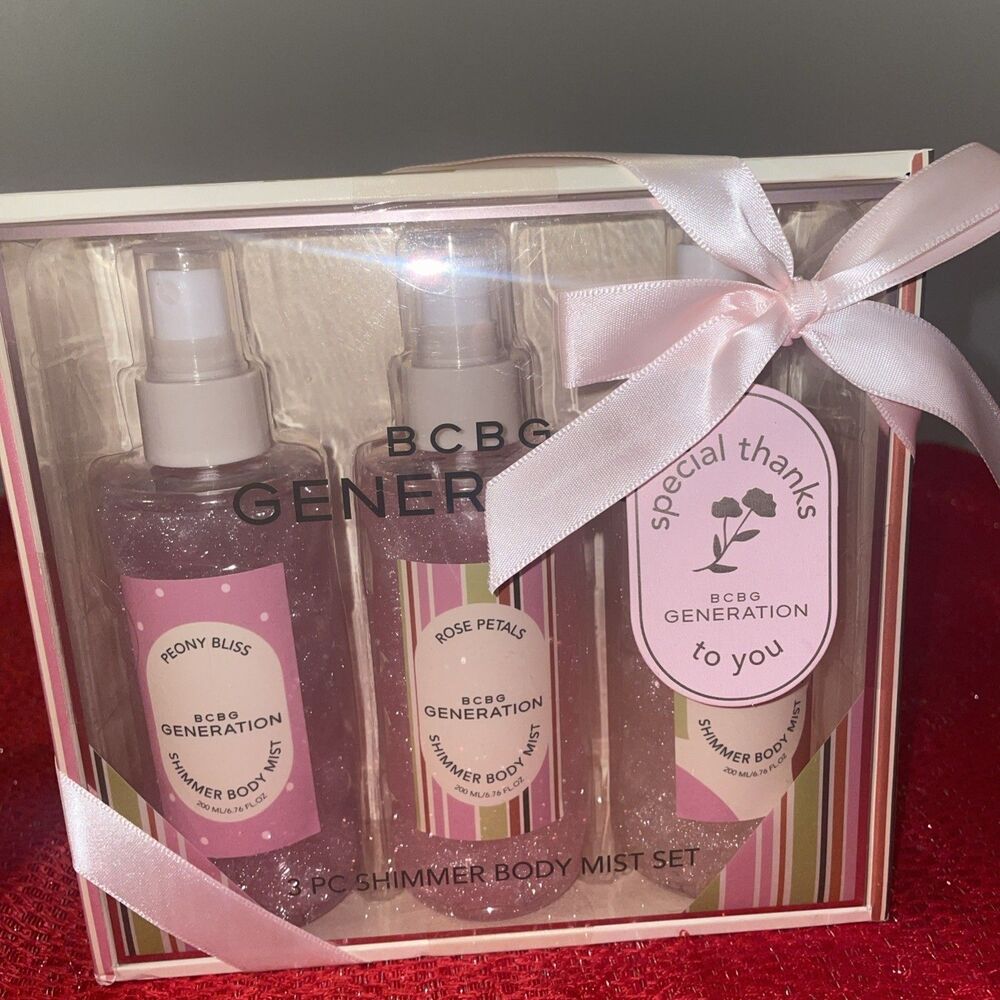 BCBG Generation Shimmer Body Mist Set of 3 Gift Pack for Women